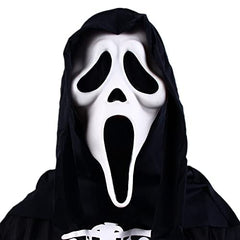 Scary Ghostface Halloween Mask – Realistic Full Head Horror Mask
