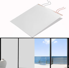 PDLC Smart Film (27.5" x 39.5"), Switchable Adhesive Privacy Glass Film, Smart Film for Window, Door, Sliding Glass, Electric Frosted, Clear to Opaque, for Home, Office, Conference Room, Partition Use