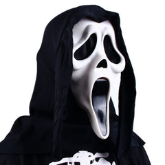 Scary Ghostface Halloween Mask – Realistic Full Head Horror Mask