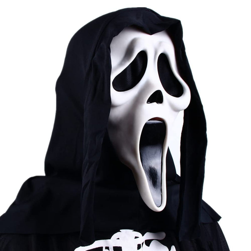 Scary Ghostface Halloween Mask – Realistic Full Head Horror Mask