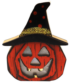 Wooden Halloween Lamp