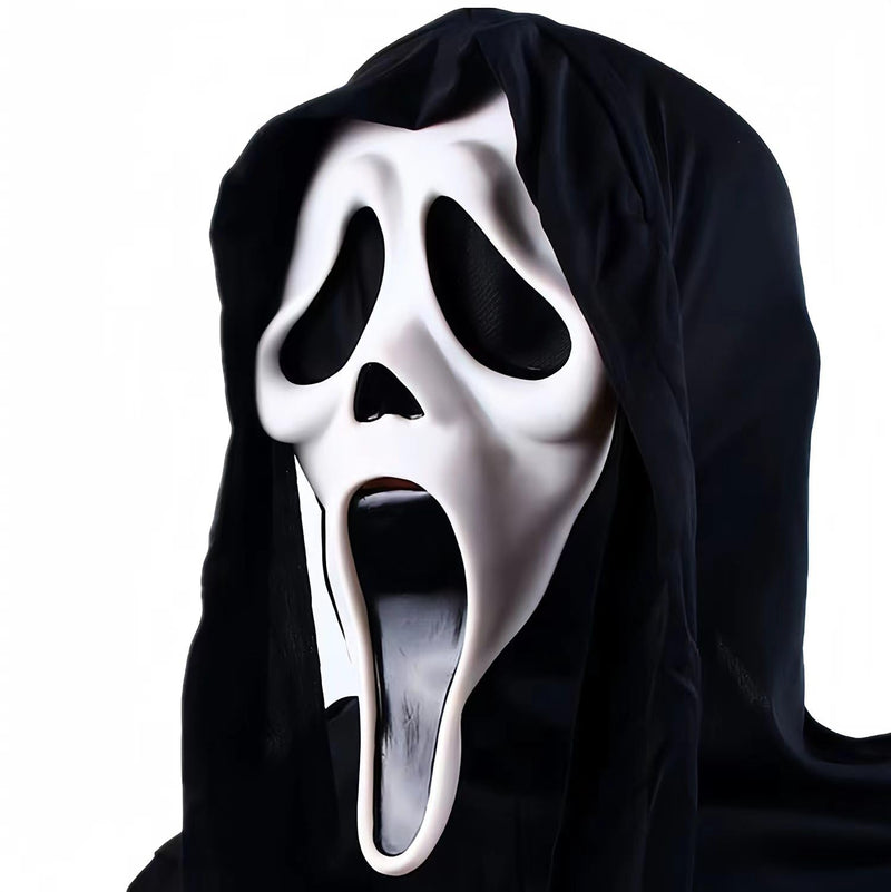 HMPBS Halloween Mask Natural Latex Scary Skull Mask Horror Full Head Masque Halloween Party Costume Cosplay Props (B)