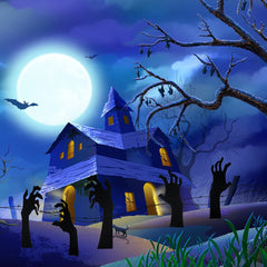 Anditoy Lot de 5 décorations d'Halloween en forme de mains noires avec piquets, silhouettes effrayantes pour jardin, pelouse et extérieur