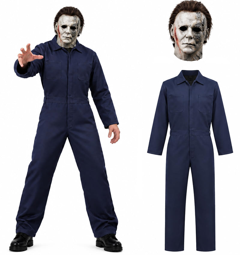 Michael Costume for Adult，Halloween Cosplay Horror Killer costume Props (XX-Large-XXX-Large)