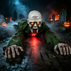 Crawling Zombie Animatronic, Zombie Crawler, Halloween Crawling Zombie