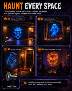 Halloween Projector Hologram, Plug and Play HD Dynamic Projection Patterns