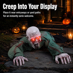 Crawling Zombie Animatronic, Zombie Crawler, Halloween Crawling Zombie