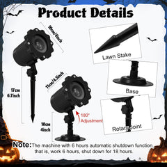 Treela Halloween Projector Light Outdoor Ghost Decorations, White