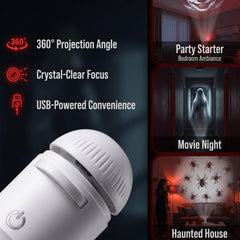 Halloween Nightmare Projector Seamless Blackout，1PC 24 Horror Slides