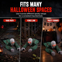 Crawling Zombie Animatronic, Zombie Crawler, Halloween Crawling Zombie