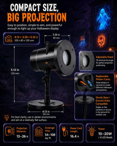 Halloween Projector Hologram, Plug and Play HD Dynamic Projection Patterns