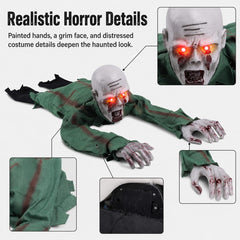 Crawling Zombie Animatronic, Zombie Crawler, Halloween Crawling Zombie
