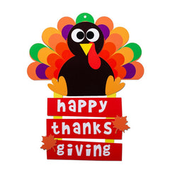 DIY Thanksgiving Turkey Door Hanger for Kids' Decor