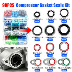 7 Set Car A/C Repair Kit - R134A Valve Core Remover Installer Tool Kit, AC Valve Core & Valve Cap Kit, AC Gasket Seal & O Ring, A/C Fuel Line Disconnect Tool for Air Conditioner System (CLICK ORANGE AMAZON BUTTON FOR VIDEO)