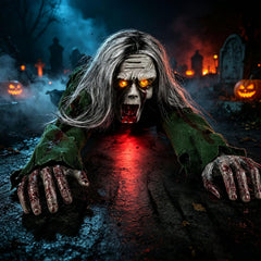 Crawling Zombie Animatronic, Zombie Crawler, Halloween Crawling Zombie