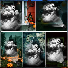 Treela Halloween Projector Light Outdoor Ghost Decorations, White