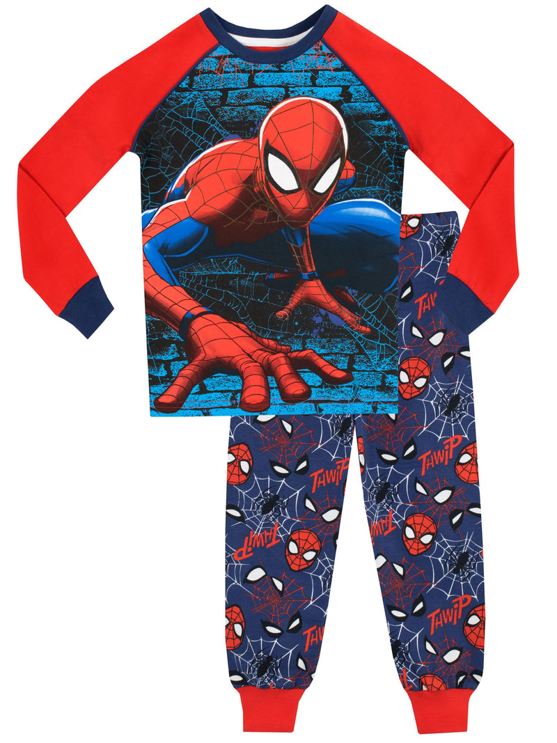 Spiderman Boys Pjs Size 4 Blue