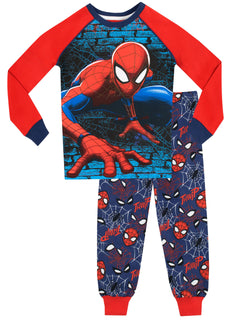 Spiderman Boys Pjs Size 4 Blue