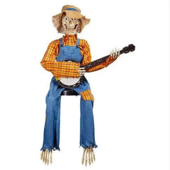 Halloween Banjo Skeleton Decor