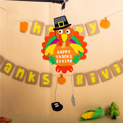 DIY Thanksgiving Turkey Door Hanger for Kids' Decor